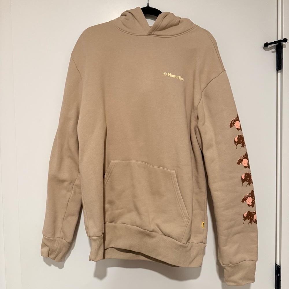 Golf Wang Tan Hoodie with Graphic Sleeve